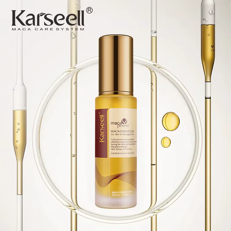 Karseell 1/2 pièces ensemble d'huile d'argan marocaine pour la guérison des cheveux pressé à froid h