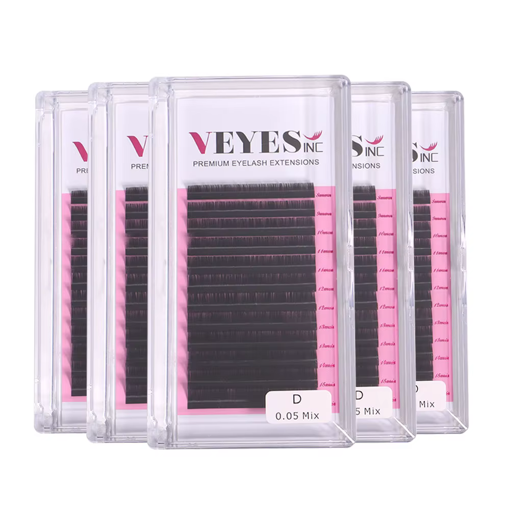 Veyes – Extensions de cils individuels en Faux vison, 5 étuis/Lot, cils professionnels classiques do