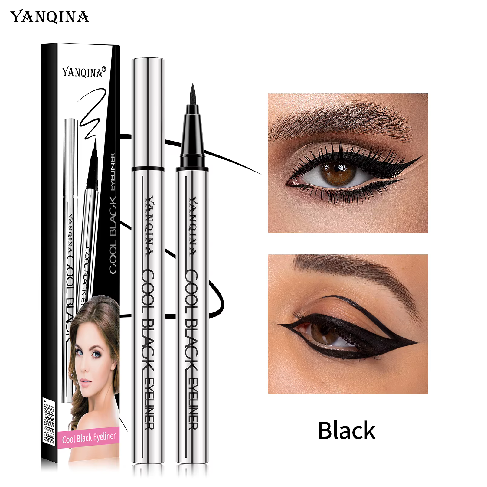 Crayon Eyeliner à séchage rapide, maquillage longue durée, Eyeliner mat lisse, imperméable, anti-tac