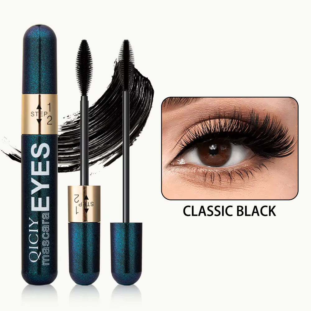 Eyeliner et mascara en fibres noires, imperméables, anti-bavures, naturels et longue durée, créant u
