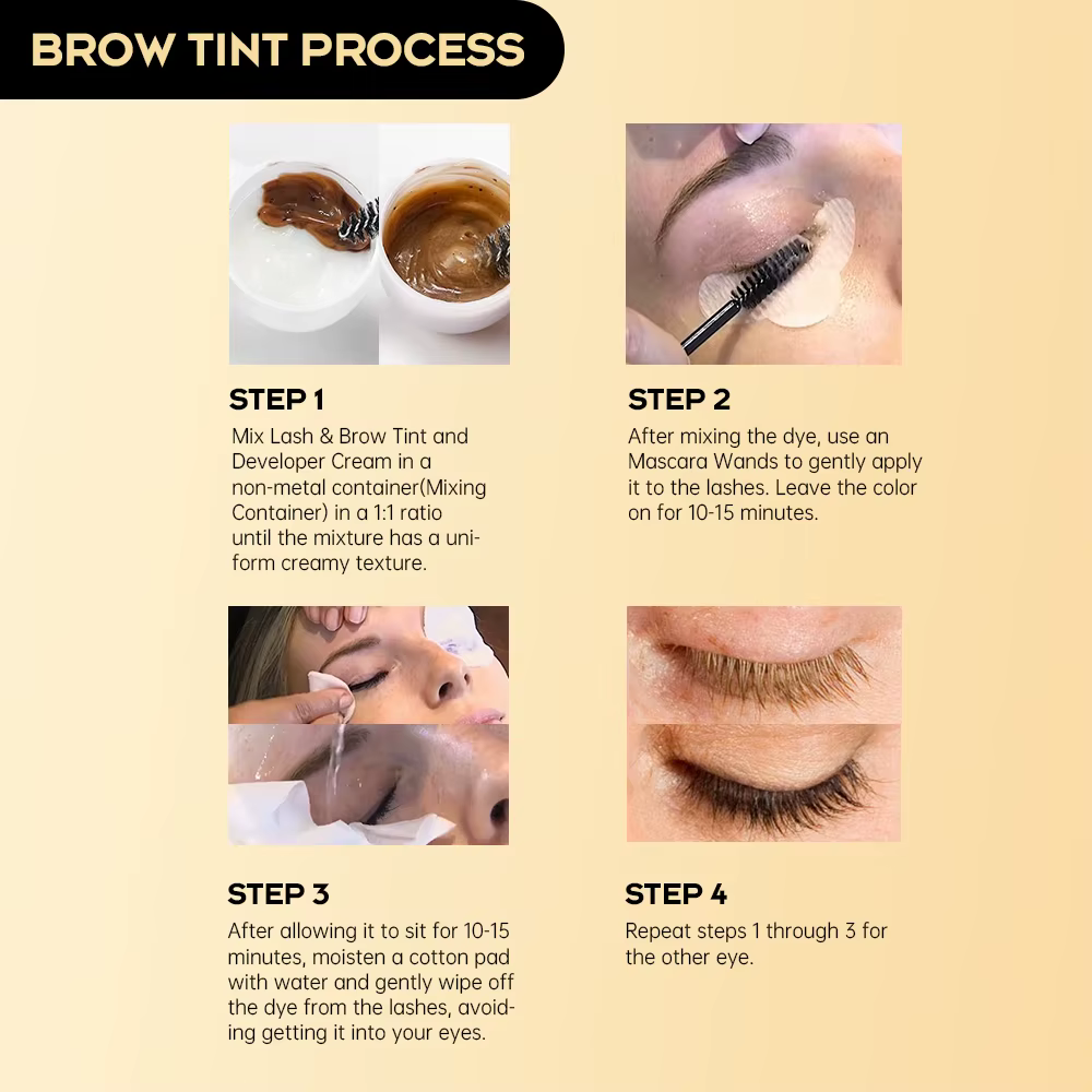 Gollee classique noir naturel cils et sourcils colorant ensemble durable imperméable cils rapide tei