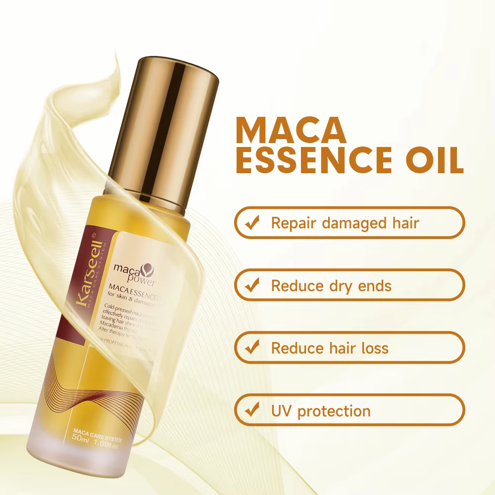 Karseell 1/2 pièces ensemble d'huile d'argan marocaine pour la guérison des cheveux pressé à froid h