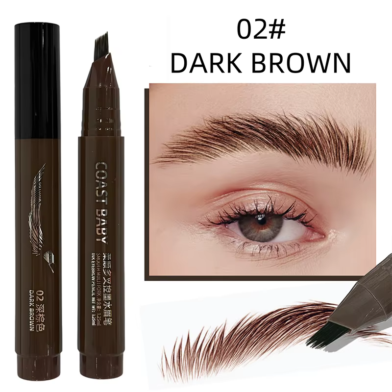 Crayon à sourcils imperméable-forme rapide, aspect naturel Ultra-fin, imperméable et résistant à la