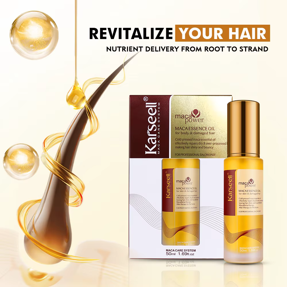 Karseell 1/2 pièces ensemble d'huile d'argan marocaine pour la guérison des cheveux pressé à froid h