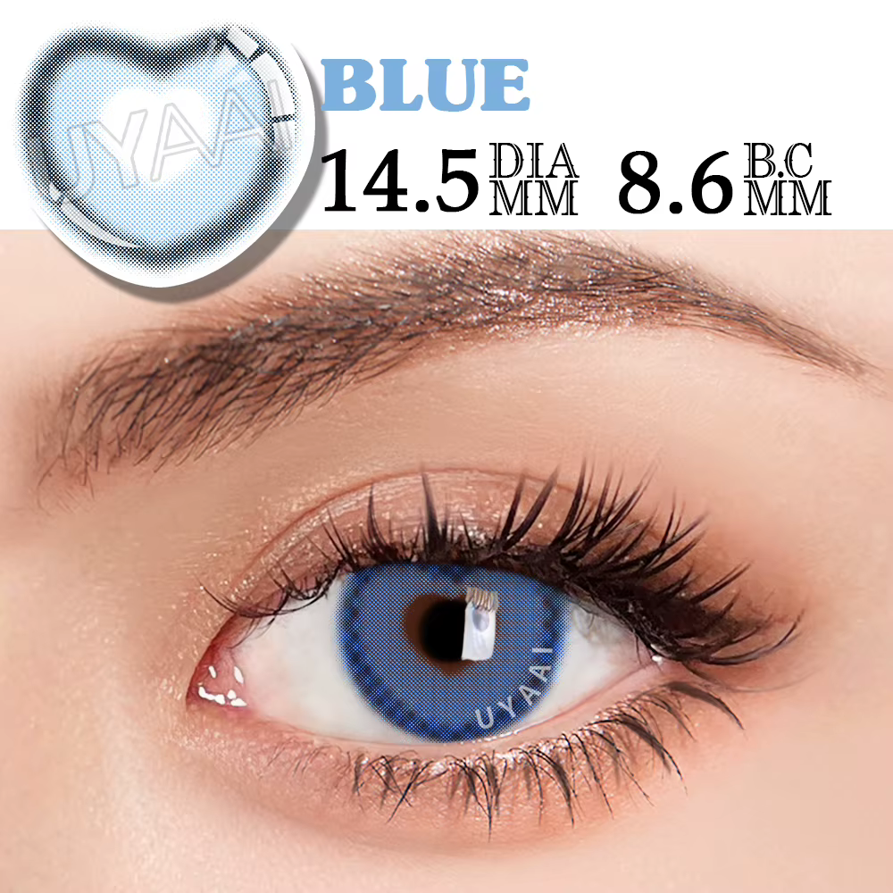 UYAAI lentille couleur des yeux coeur carré Halloween gradué avec lentille de Contact de degré pour