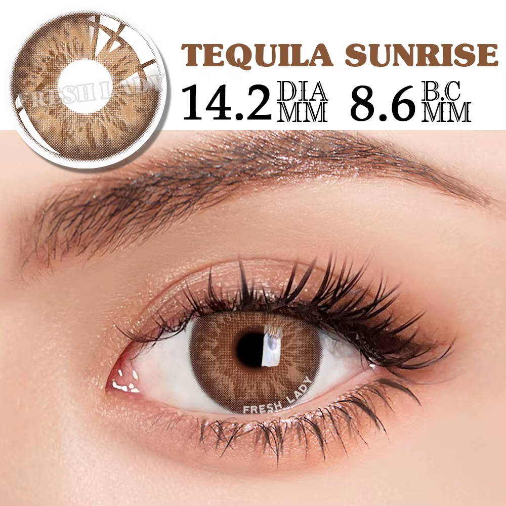 UYAAI lentilles de couleur yeux Cocktail Seris marron vert lentilles de Contact pour les yeux respec
