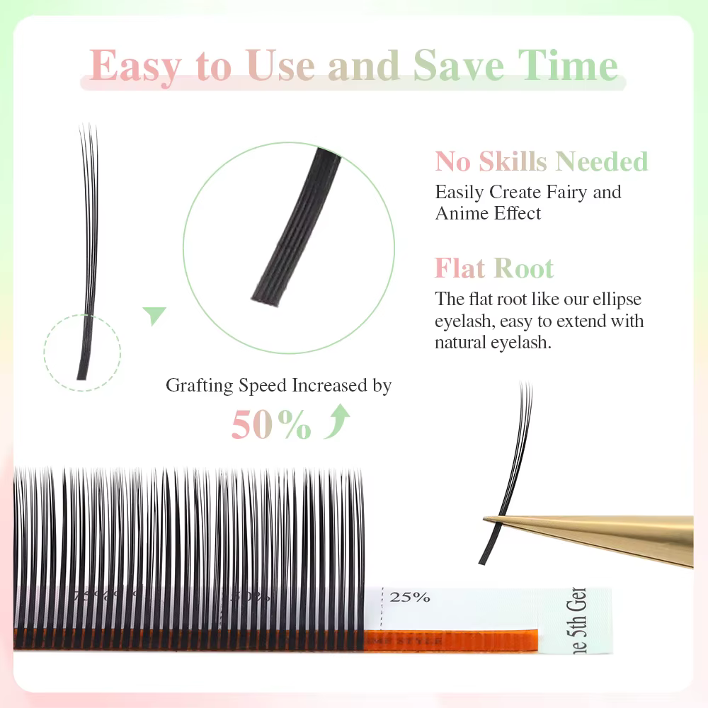 NAGARAKU 5D fleur Volume pointe cils doux naturel russie Style Anime flore Mascara effet