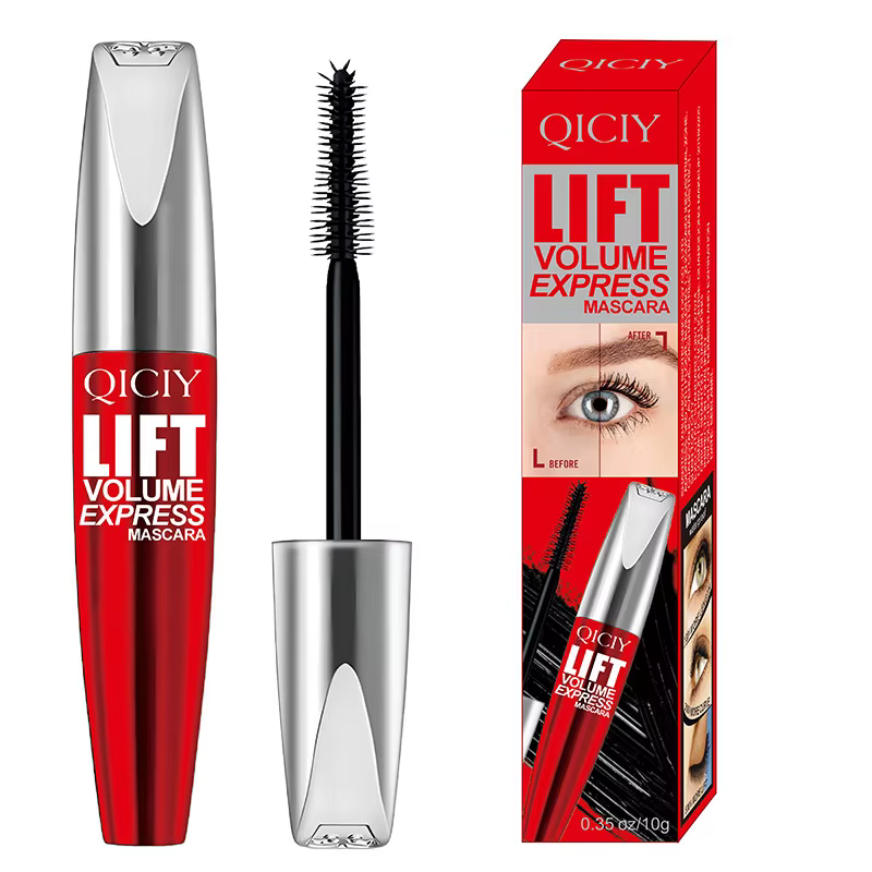 Mascara noir 360 °   Brosse spirale à fibres fines et longues pour recourber les cils, dimensionnell
