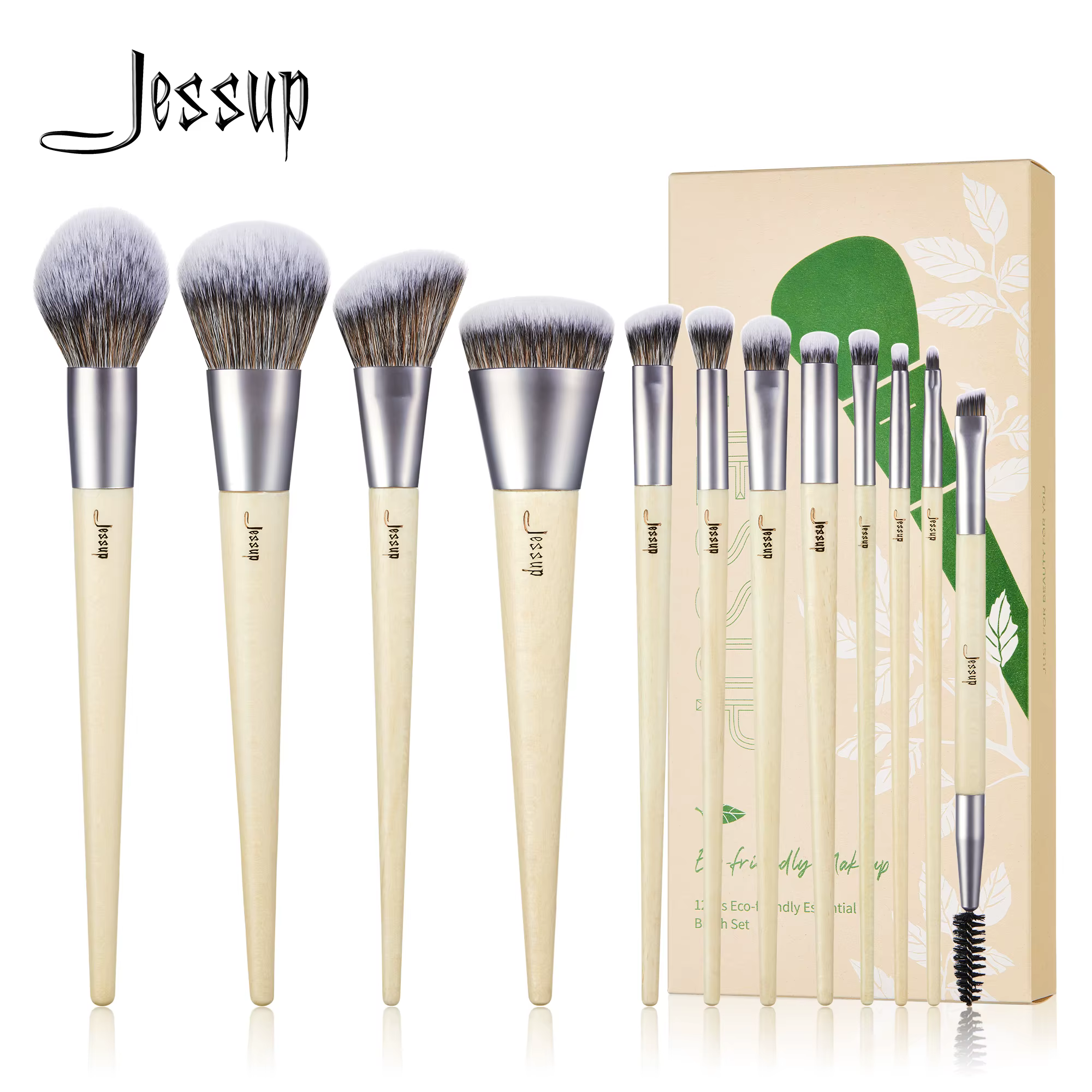 Jessup – ensemble de pinceaux de maquillage synthétiques Premium, poudre de fond de teint, correcteu