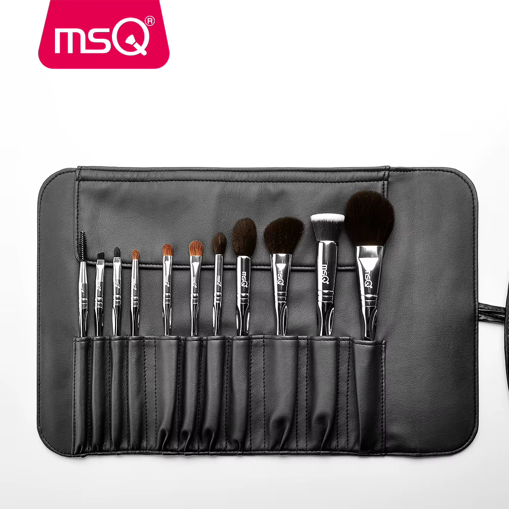 MSQ-Ensemble de pinceaux de maquillage professionnels, 11 pièces, pour poudre, fard à barrage classi