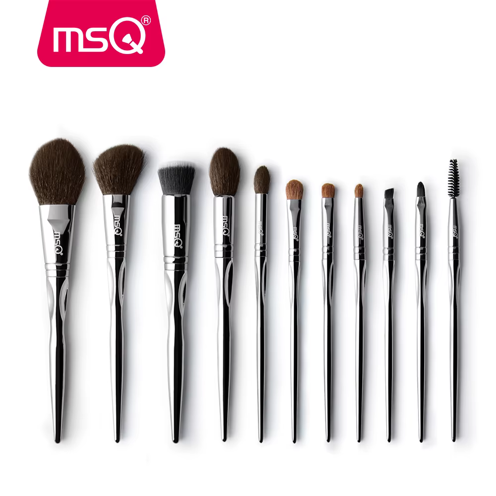 MSQ-Ensemble de pinceaux de maquillage professionnels, 11 pièces, pour poudre, fard à barrage classi