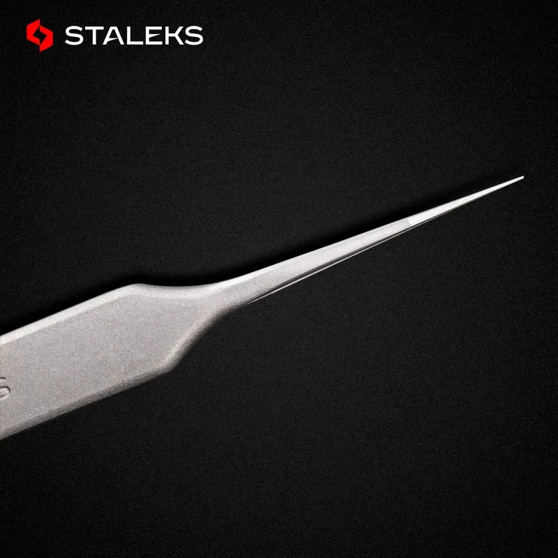 STALEKS Pro – pincettes droites et incurvées en acier inoxydable de haute précision, série TE, outil