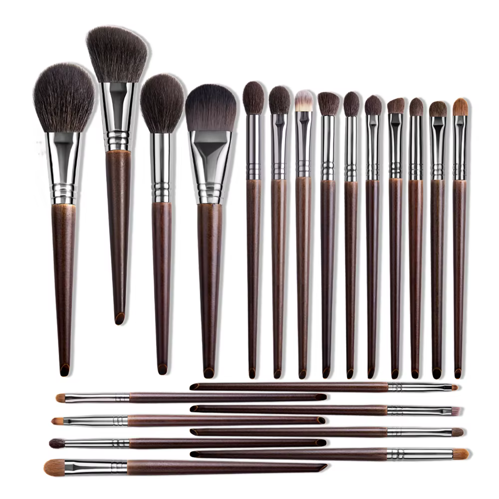 OVW – Kit de pinceaux de maquillage en poils de chèvre naturels, brosses de beauté cosmétiques, 15/2