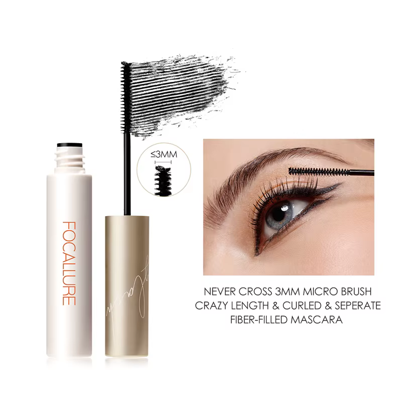 FOCALLURE – Mascara de maquillage, Super Micro brosse, Volume, cils en fibres, léger, extensions de 