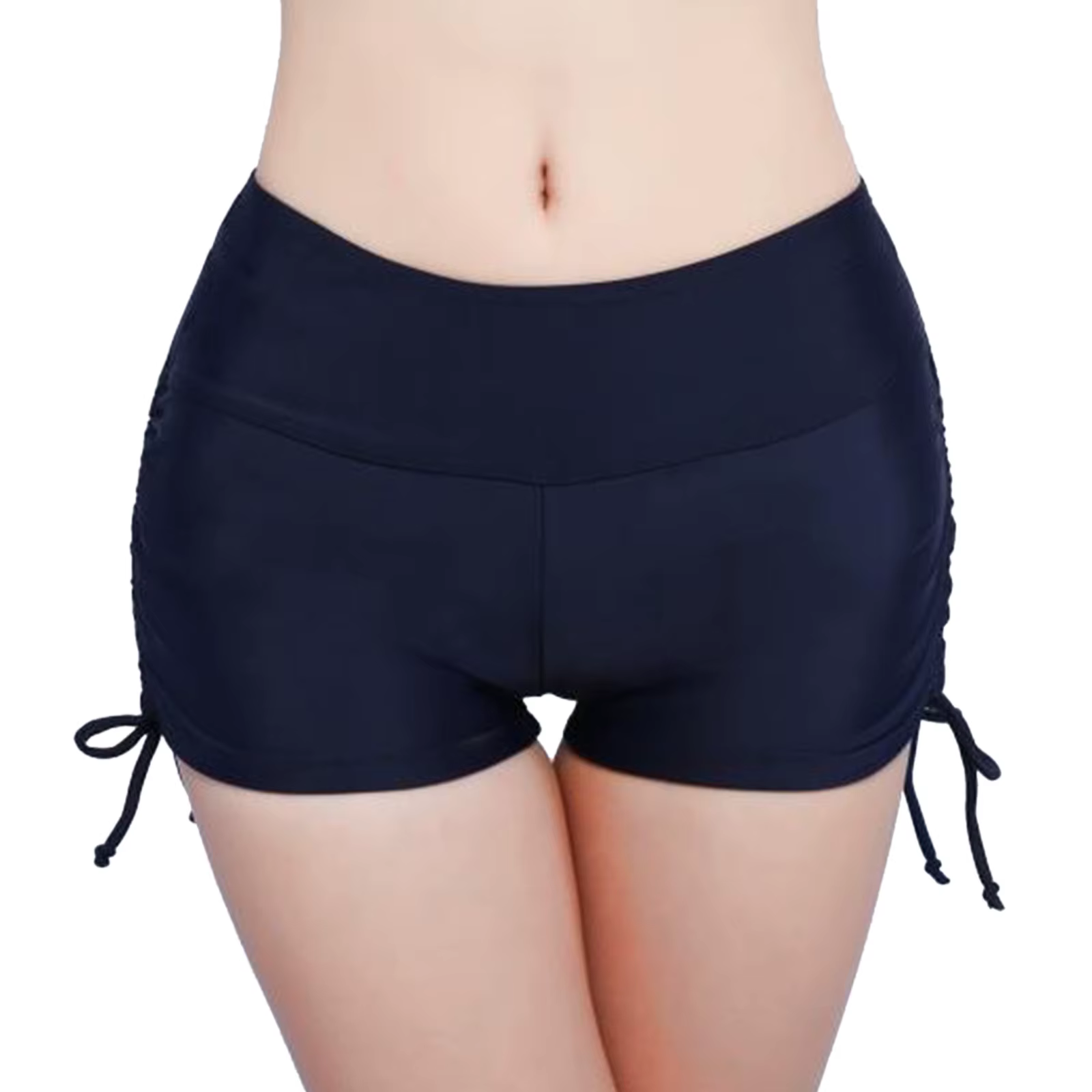 Maillot de bain pour femmes, culotte, short de plage, taille haute, côtés réglables, cordon de serra