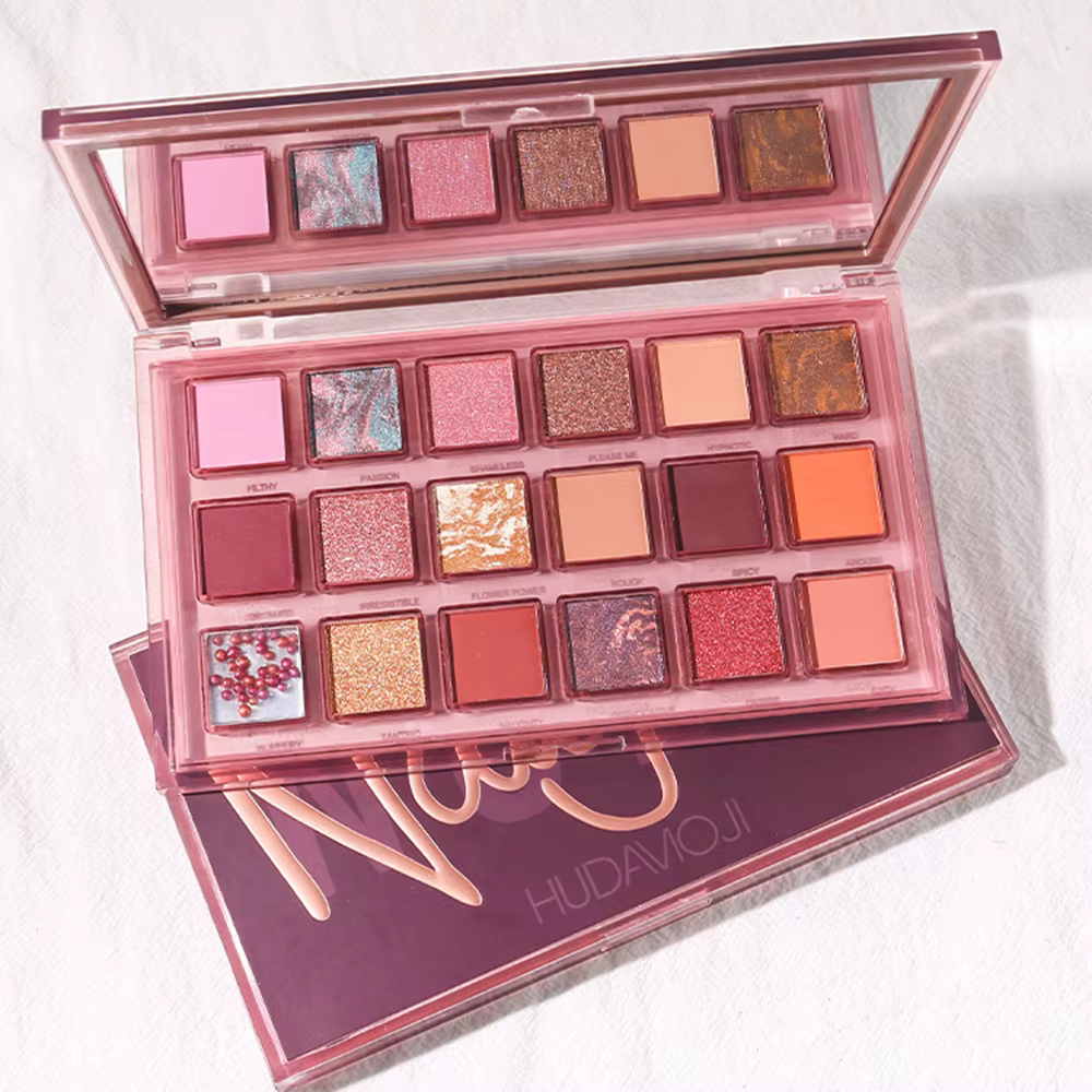 18 couleurs professionnel femmes ombre à paupières cosmétique imperméable longue durée graines de gr