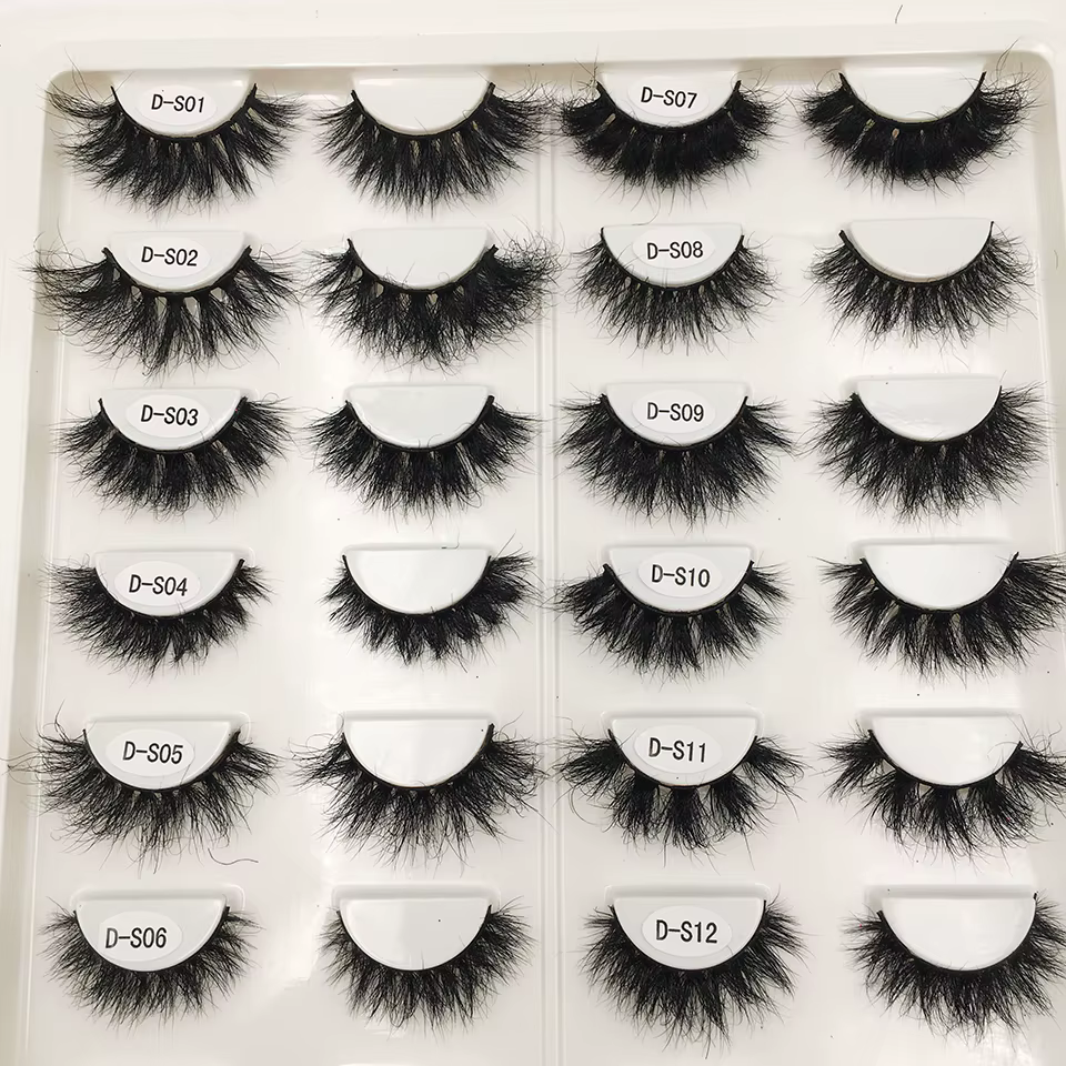 RED SIREN – Faux-cils en vison véritable, 5/10/50 paires, poils naturels, courts et clairsemés, en v