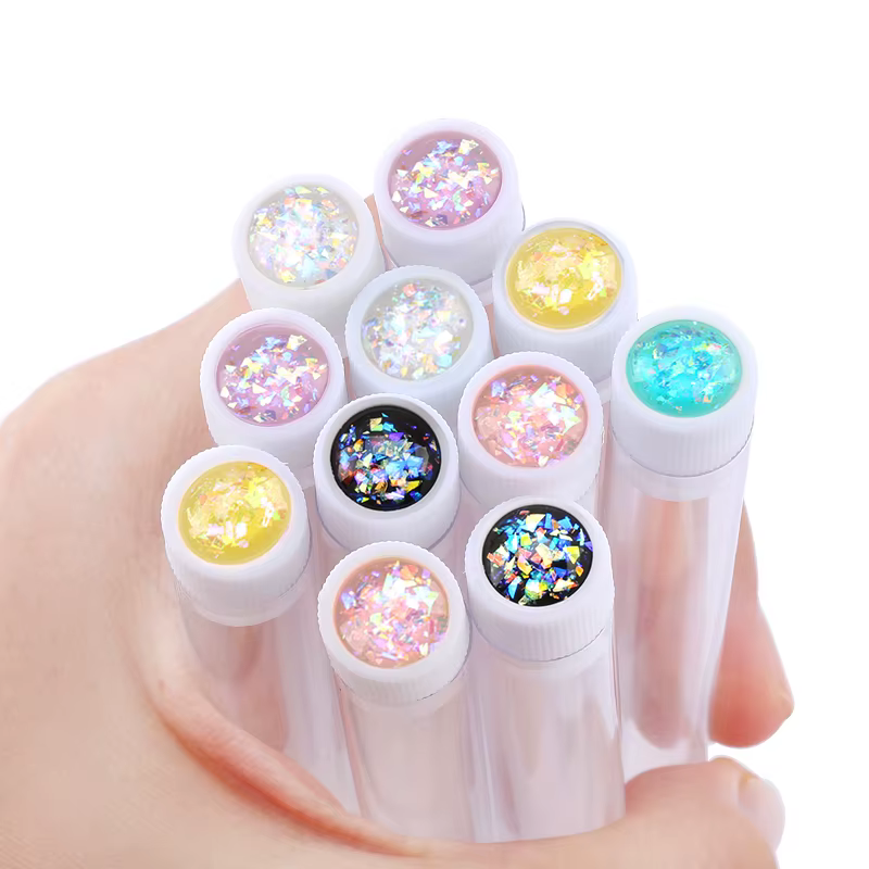Tube de brosse à sourcils en diamant jetable, brosse à cils en cristal réutilisable, ensembles de ma