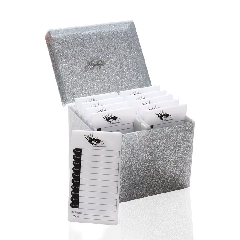 Boîte de Rangement à 5/10 Couches pour Faux-Cils, Palette de Maquillage, Support pour Colle, Outils