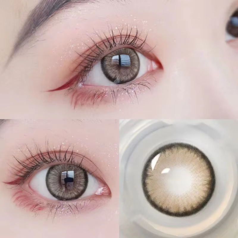 Bio-essence 1 paire de lentilles de Contact de couleur pour les yeux lentilles marron naturel beauté