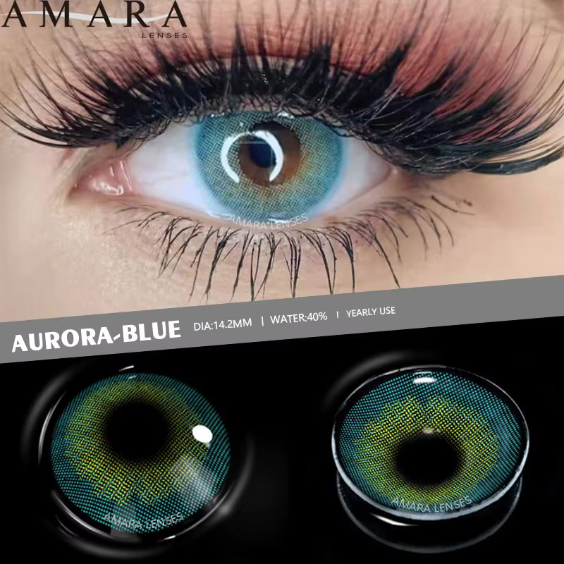 AMARA 1 paire de lentilles de Contact de couleur pour les yeux lentilles marron naturel beauté mode