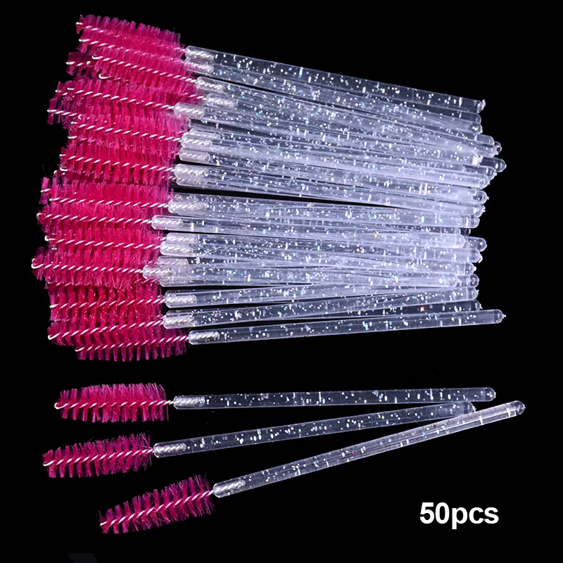 Baguettes de mascara pour cils à micro paillettes, mini cils en cristal, brosse à cils, peigne, Végé