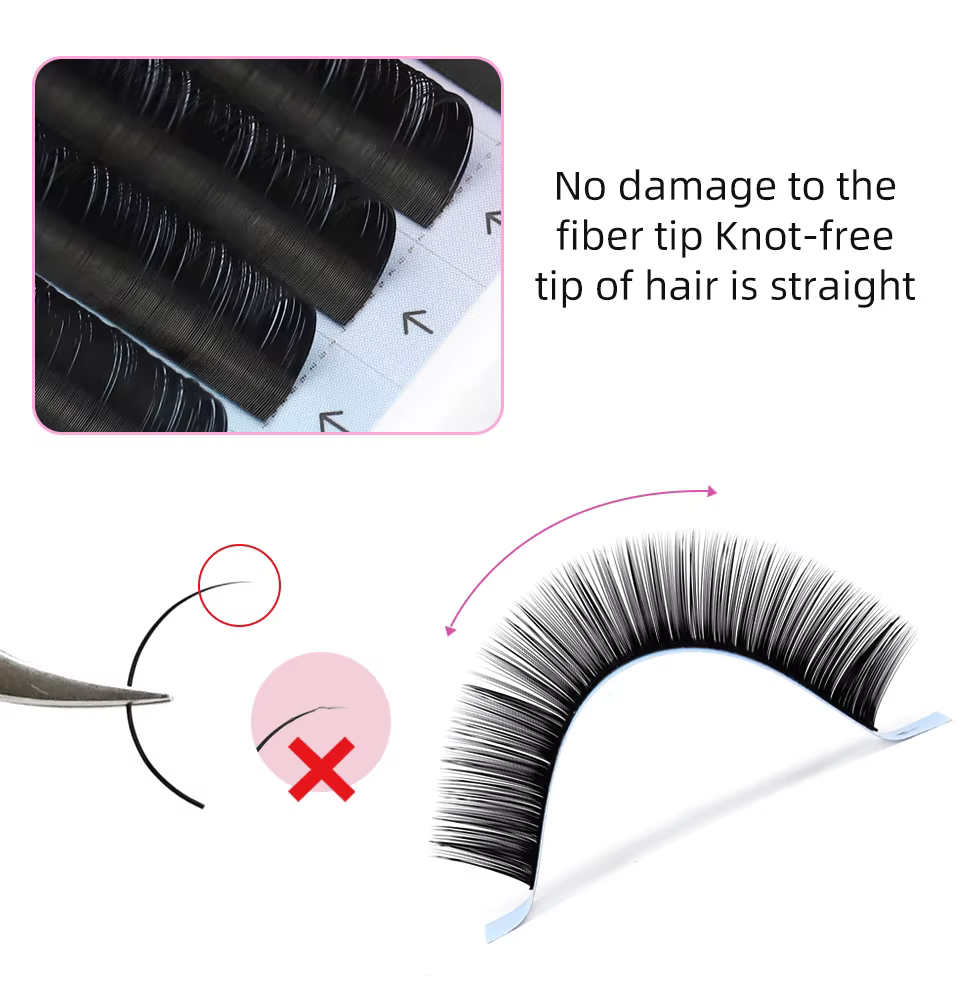 Lashrujade 12 rangées Classic Personal Lash extensions Mascara en soie Soft Natural Cashmere Mascara