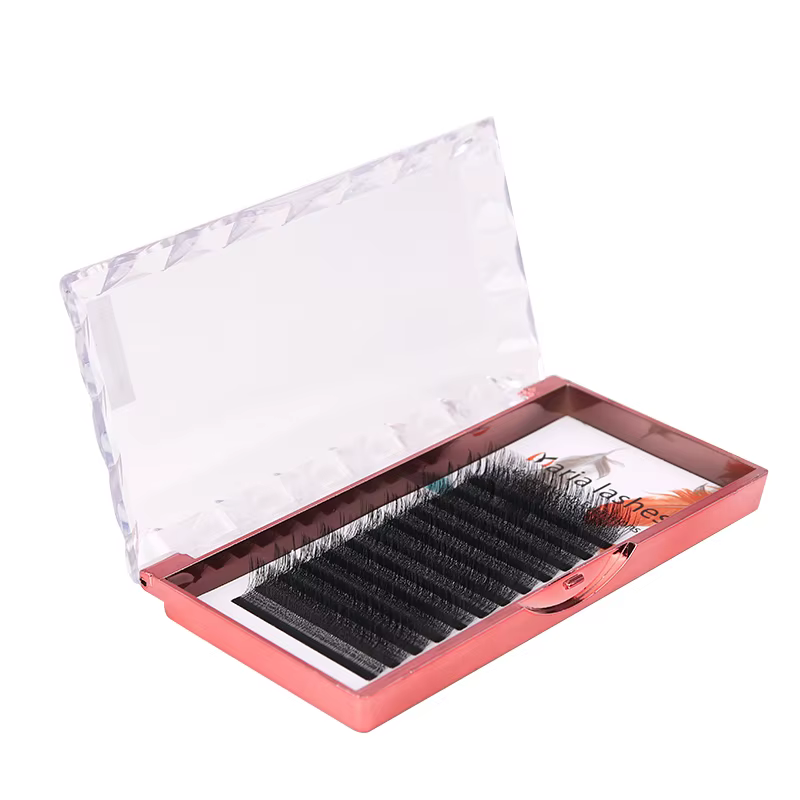 MARIA 10 étuis 4D W en forme de faisceau Extensions de cils Patch Faux marque privée gros grappes fa