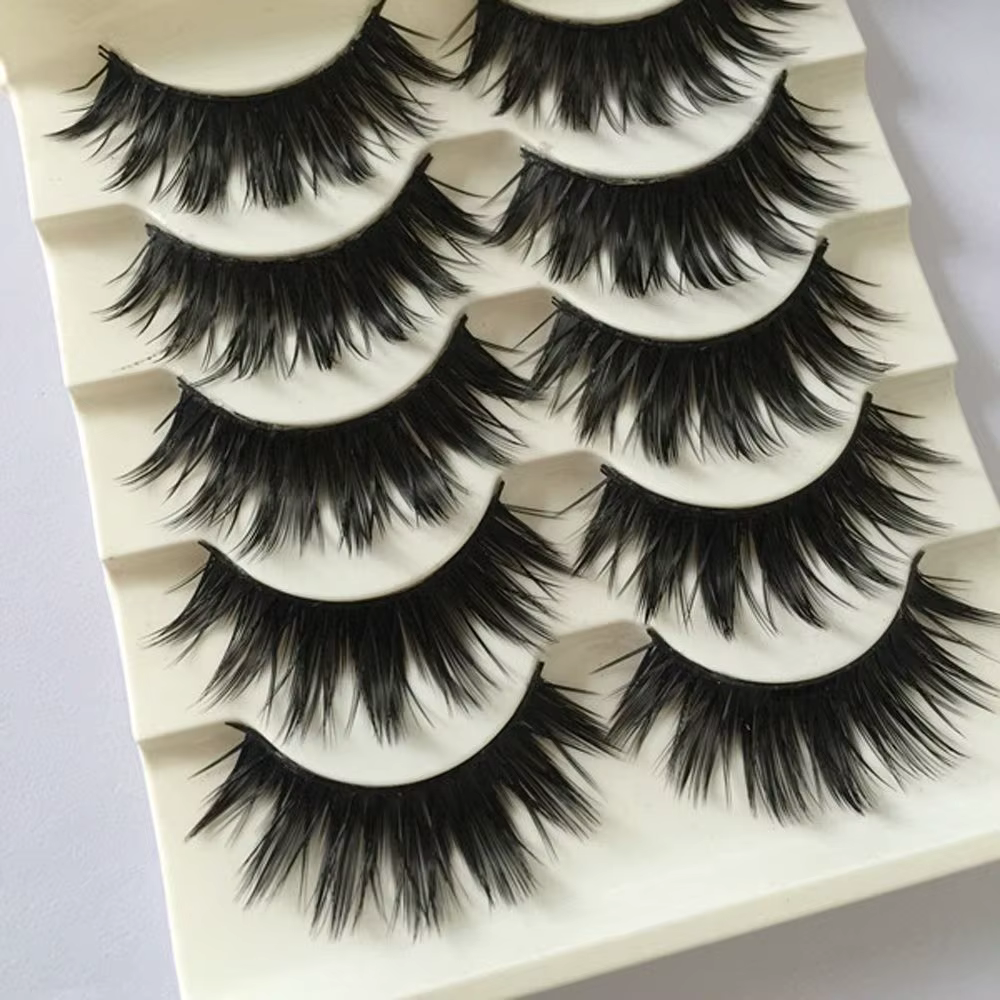 Faux cils croisés naturels 3D, outils de maquillage, nouvelle mode beauté, 5 paires/ensemble