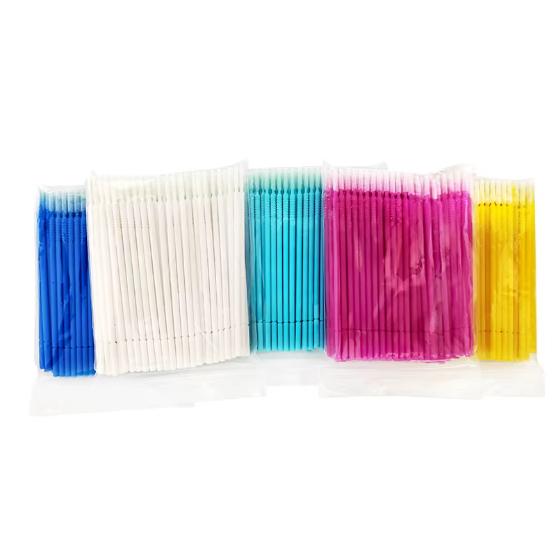 Applicateurs de micro-brosses pliables pour extensions de cils, livres de colle, poulet, 100 pièces,