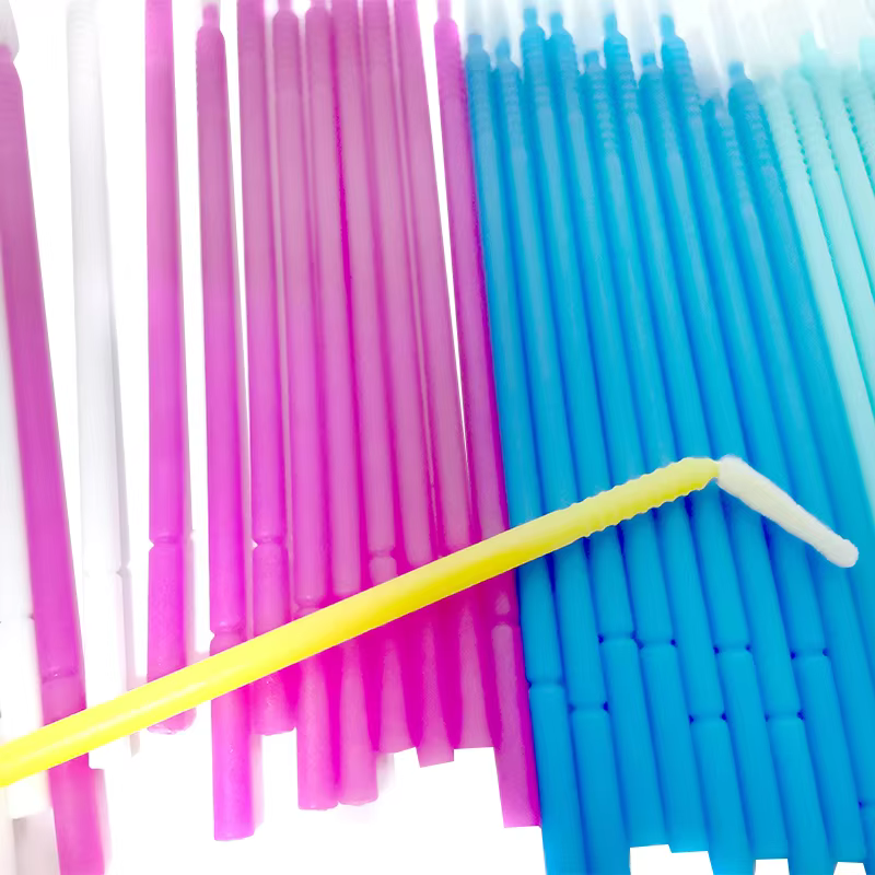 Applicateurs de micro-brosses pliables pour extensions de cils, livres de colle, poulet, 100 pièces,