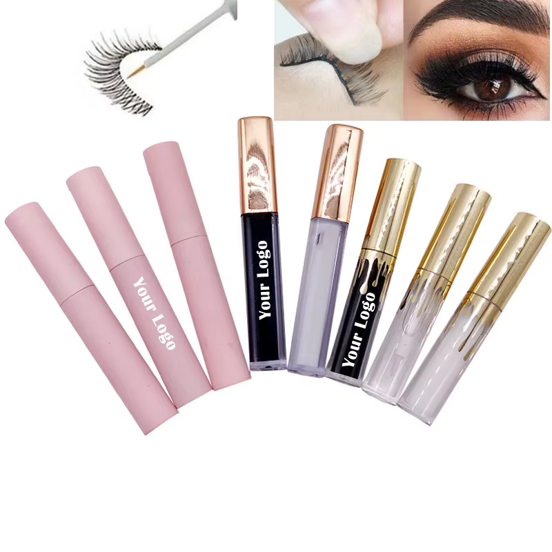 Colle pour cils, sans Latex, adhésive, étanche, marque privée, clair, noir, blanc, Logo personnalisé
