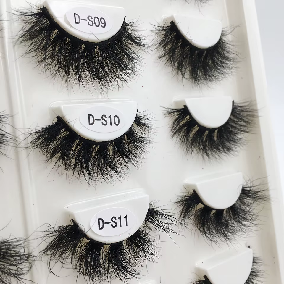 RED SIREN – Faux-cils en vison véritable, 5/10/50 paires, poils naturels, courts et clairsemés, en v