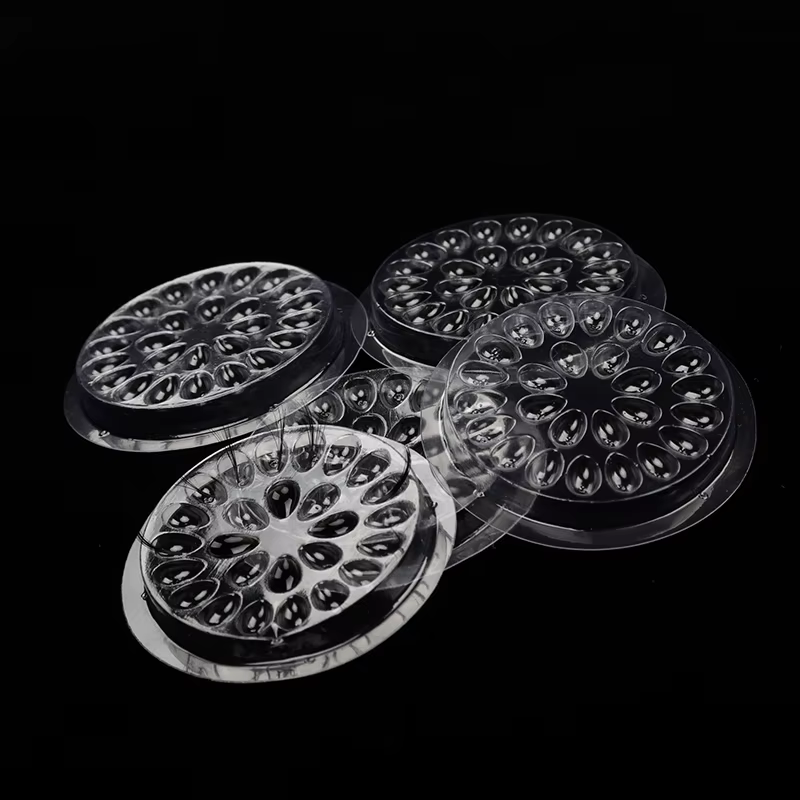 Palette de colle jetable pour extensions de cils, 100 pièces, tampons de colle, support en plastique