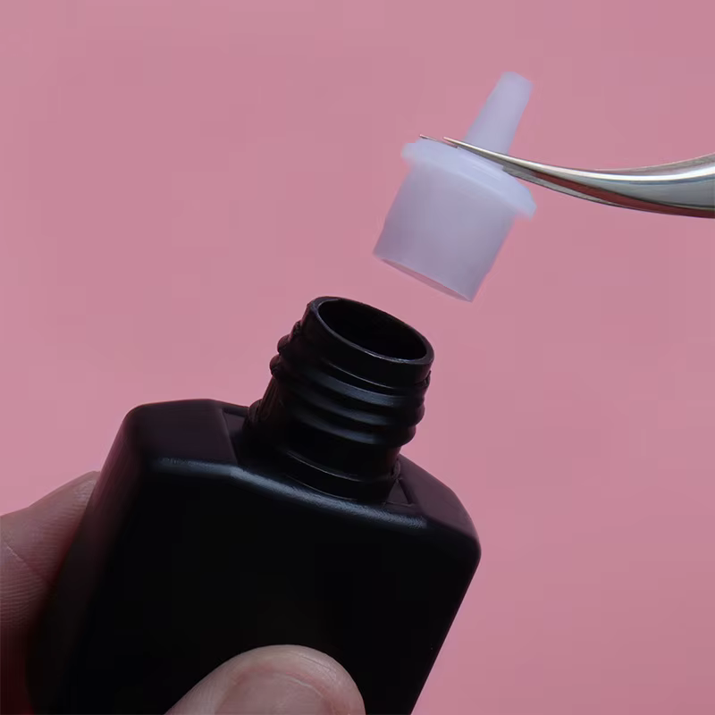 Bouchon de bouteille de colle pour cils, 20 pièces, buse de tasse adhésive, support adhésif, bouchon