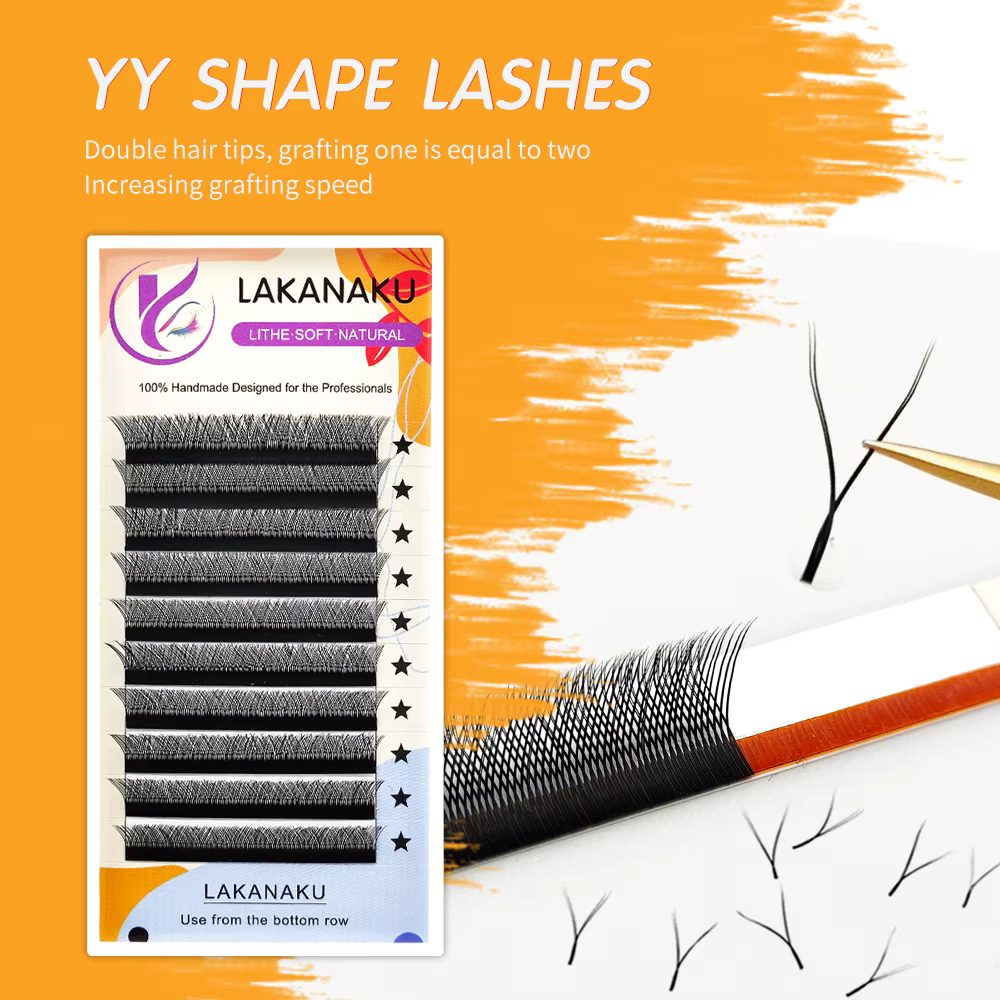 LAKANAKU Cilios YY Extensions de cils 6 plateaux cils 0.07 C D 8-12 mélange YY cils naturel doux pré