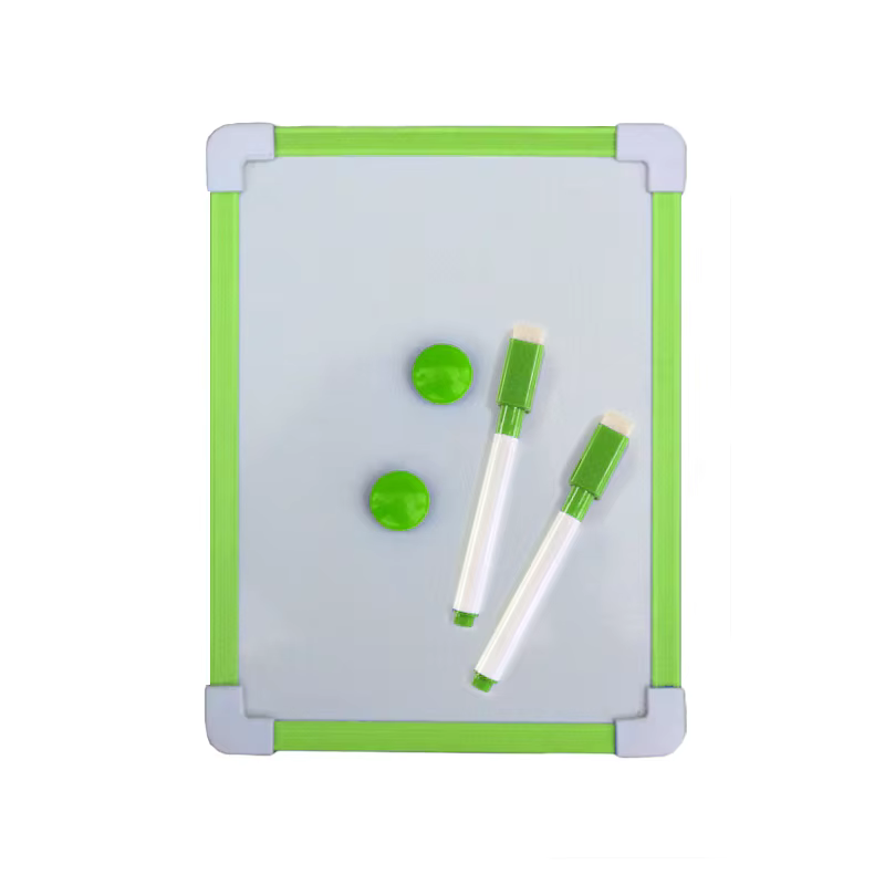 Tableau blanc pour enfants, lingettes sèches, cadre 5 couleurs, Mini tableau blanc magnétique pour d