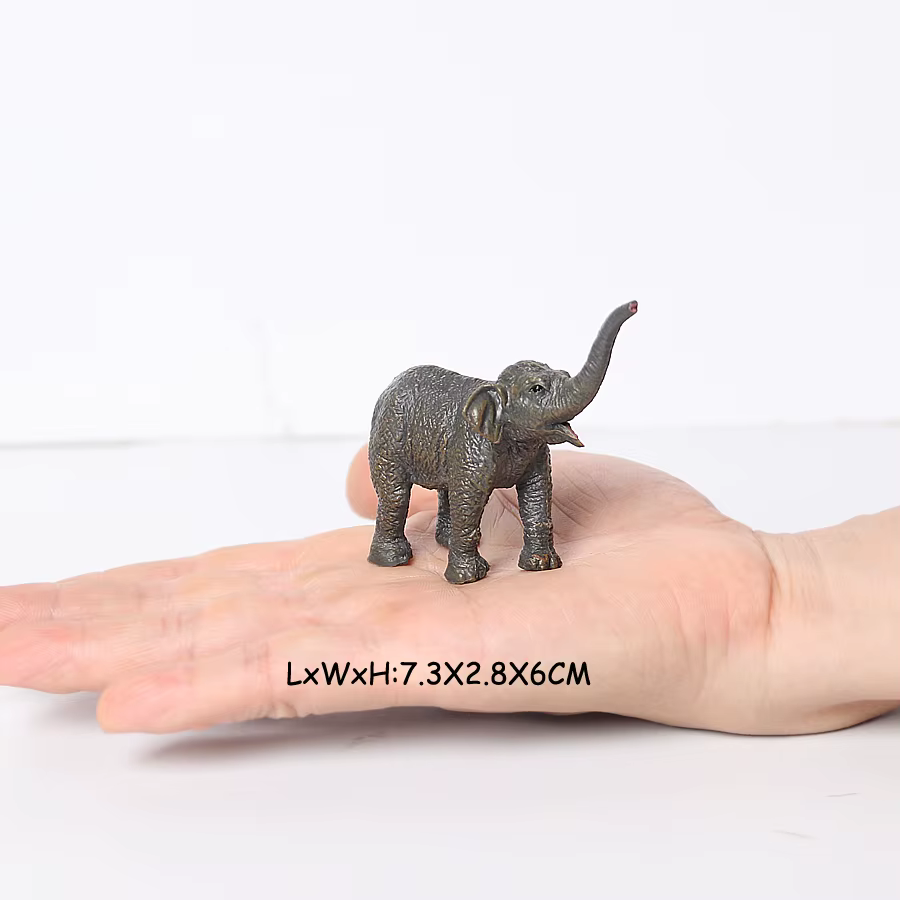 Figurine réaliste en plastique d'éléphant, de mamouth poilu et d'animaux sauvages, modèle de collect