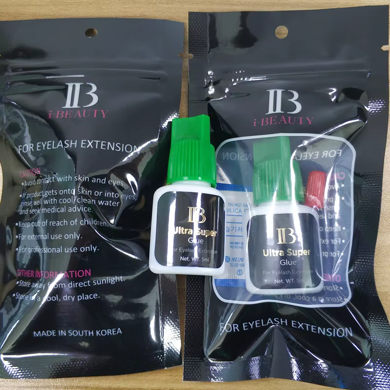 Colle Ultra Super IB 5/10ml à séchage rapide pour extensions de cils, bouchon vert, colle forte, adh