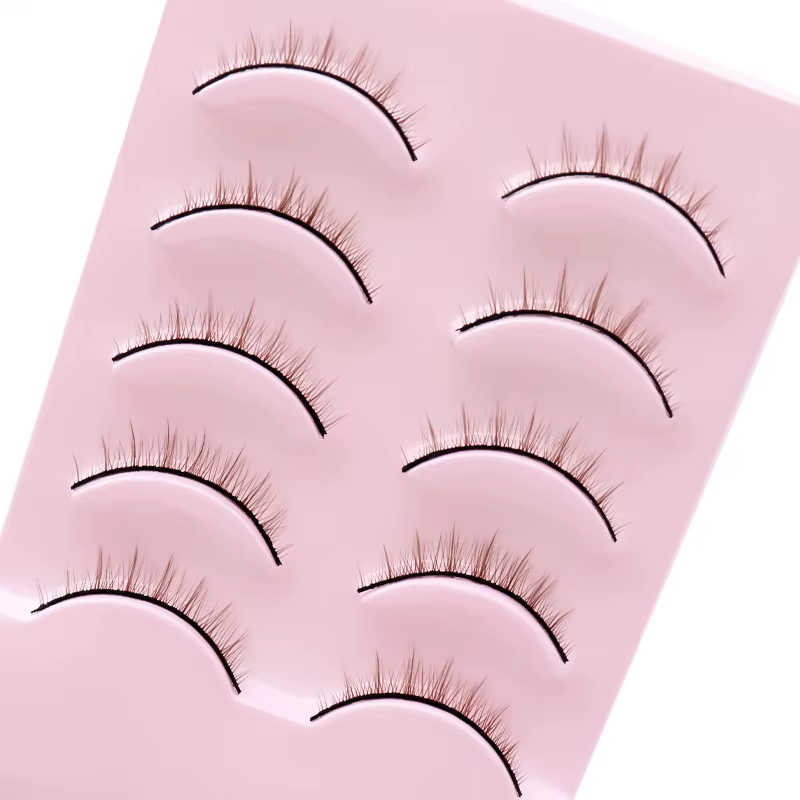 Cils courts croisés naturels, outils de maquillage confortables faits à la main, cils japonais 03/Br
