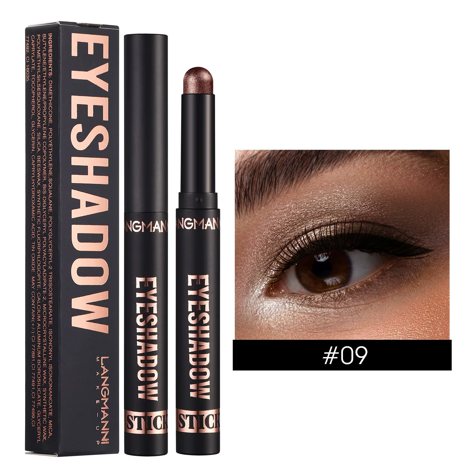 Crayon Eyeliner Mat et Fard à Paupières Nacré Scintillant 16 Couleurs, Waterproof, Maquillage des Ye