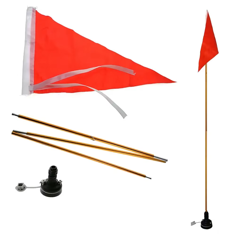 Drapeau de sécurité pour Kayak, canoës, planches à pagaie, bateau de pêche pliable