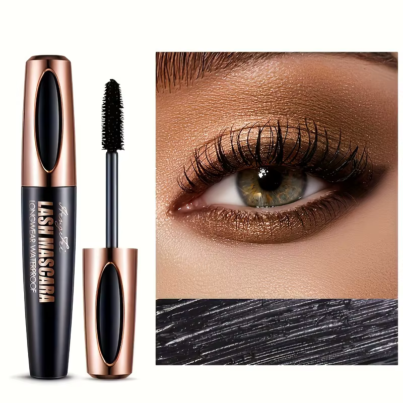Black Eye Lashes-Mascara 4D Waterproof et Smudge-Verde, Longue durée, Pas d'effilochage, Naturel, Pa