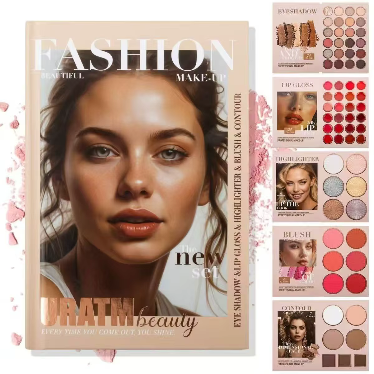 Palette de livres de beauté multicouches de 67 couleurs, un livre de maquillage qui combine des fard
