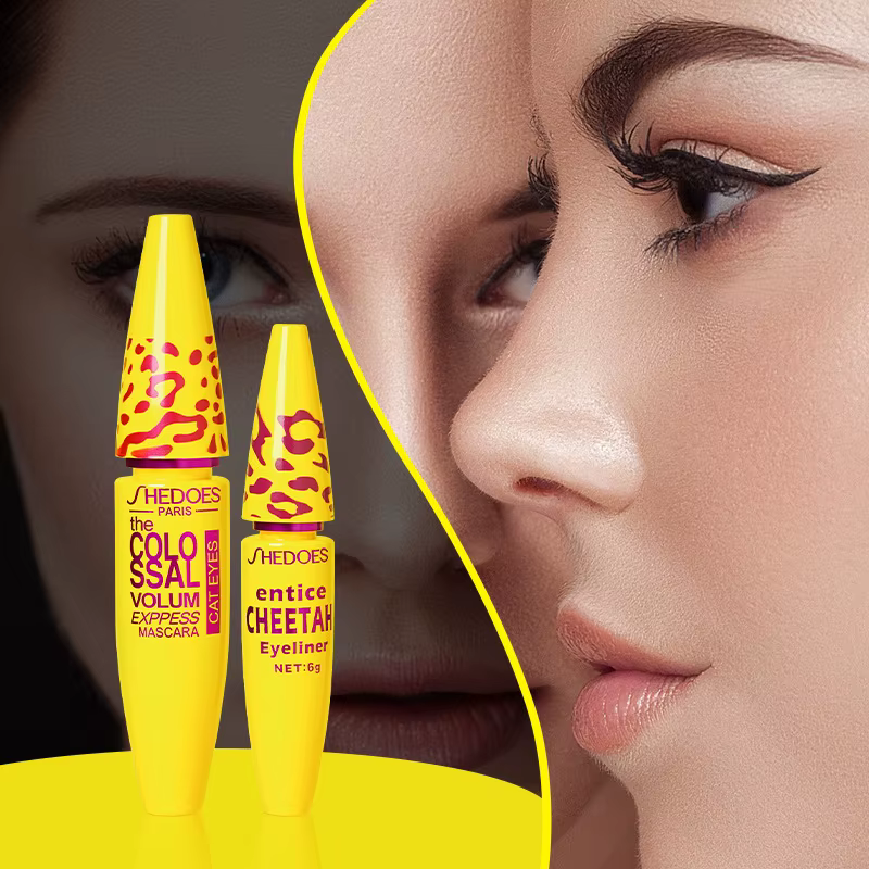 Ensemble de mascara volumateur waterproof avec eye-liner liquide, kit de maquillage longue tenue pou