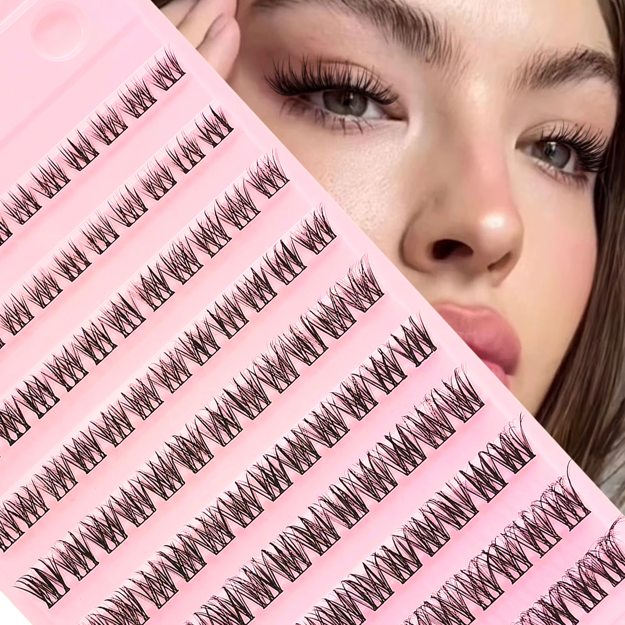 120 grappes de cils DIY minces, longueur 8-16 mm, faux cils naturellement recourbés et moelleux, cad