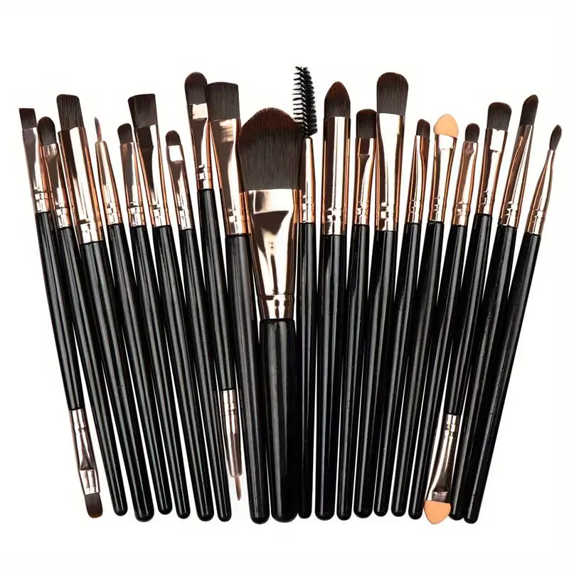 Ensemble de pinceaux de maquillage professionnels, poils synthétiques doux pour fond de teint, fard