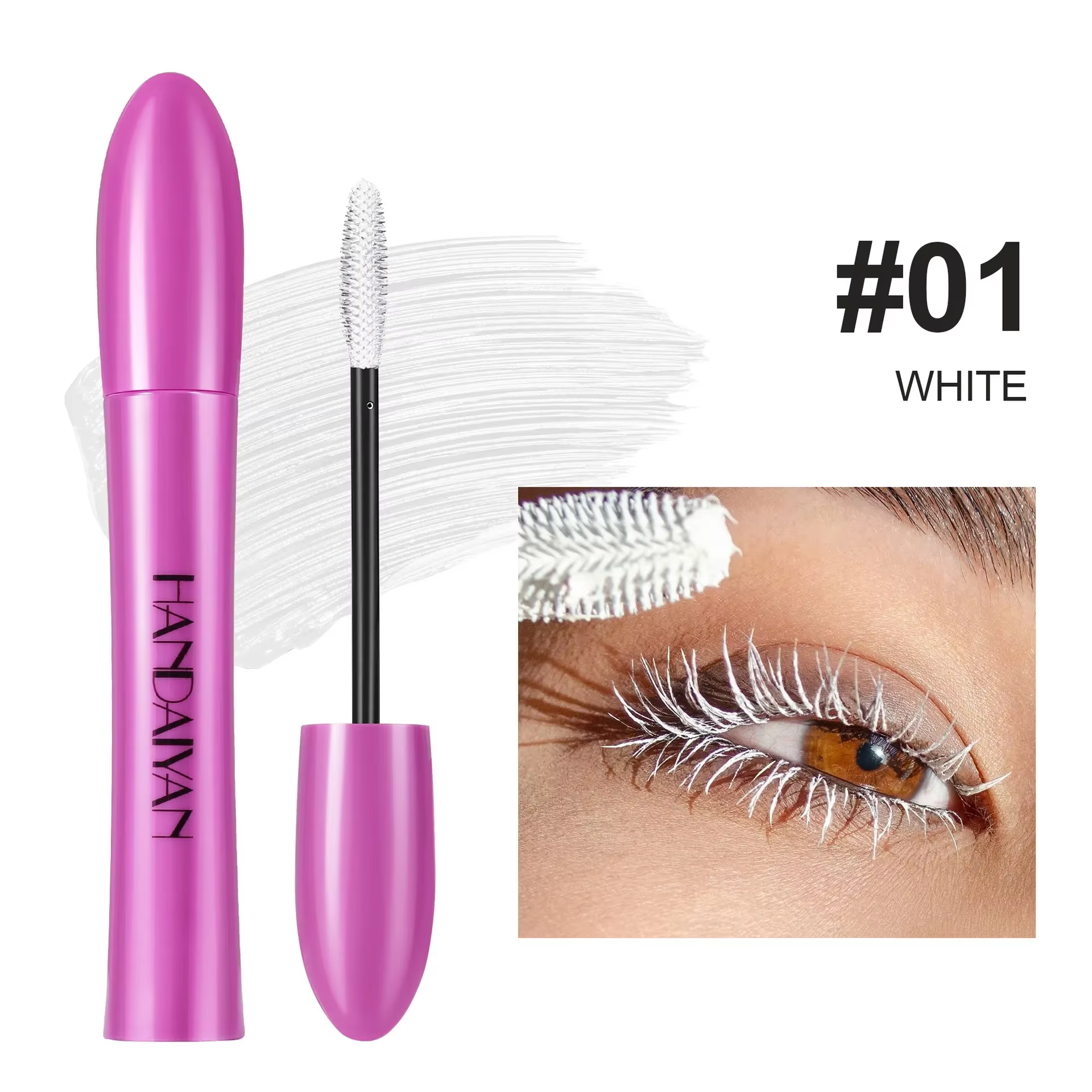 Mascara cils rose marron maquillage de scène coloré Mascara crème bleu vert durable Mascara imperméa