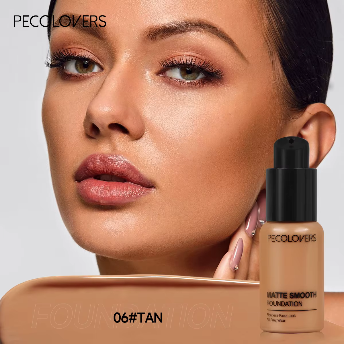 Fond de teint correcteur à couverture complète, longue durée, imperméable, finition naturelle 256, p