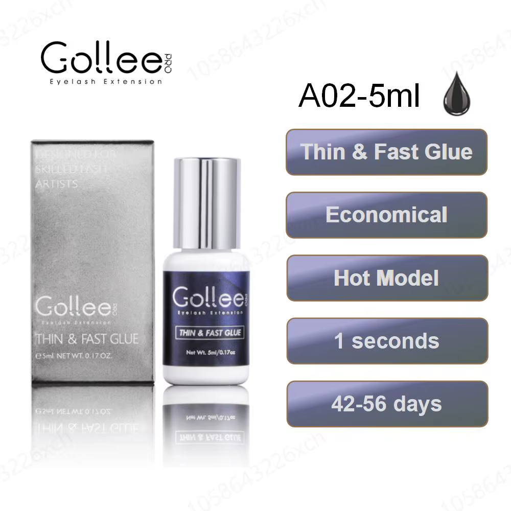 Gollee – colle à cils 1S, rétention du temps de séchage, 6 à 8 semaines, colle pour extensions de ci